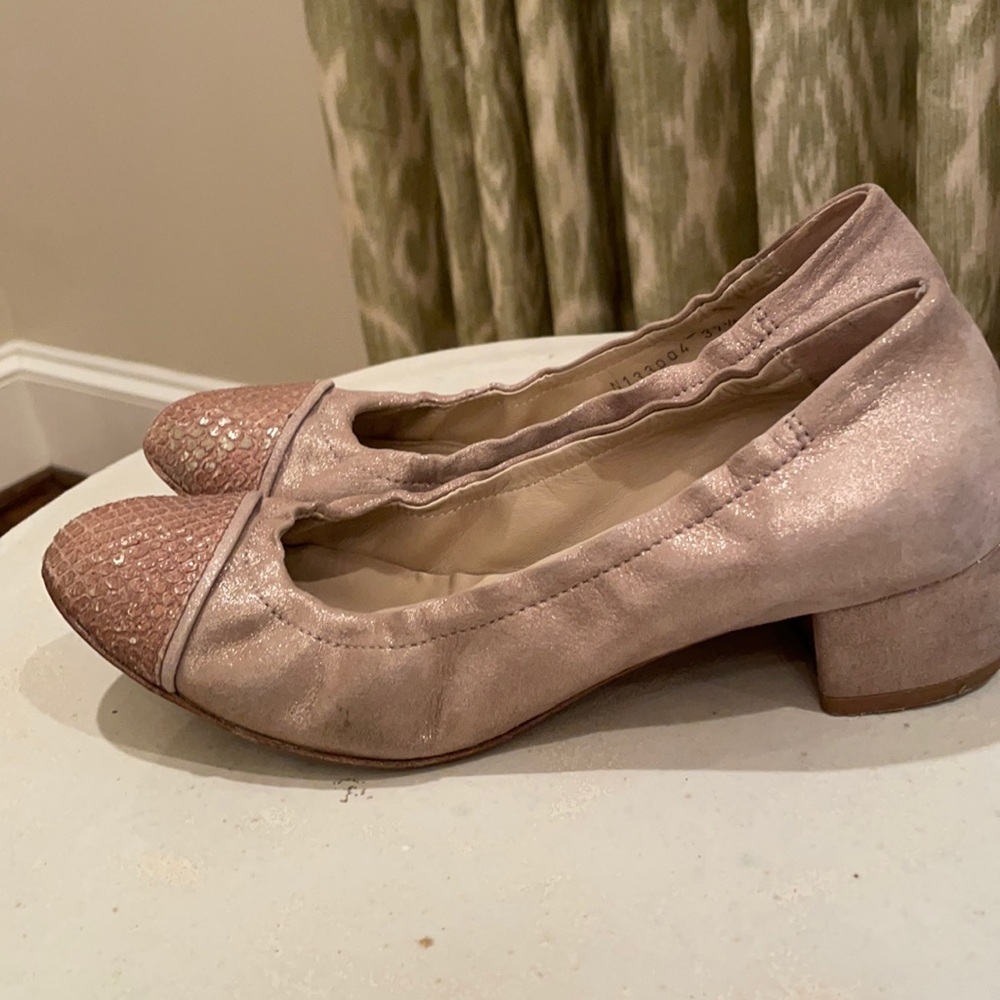 AGL Tan Low Heels, size 7, made in Italy